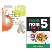 The Essentials of Classic Italian Cooking Hardcover & Nom Nom Italy In 5 Ingredients 2 Books Set - The Book Bundle