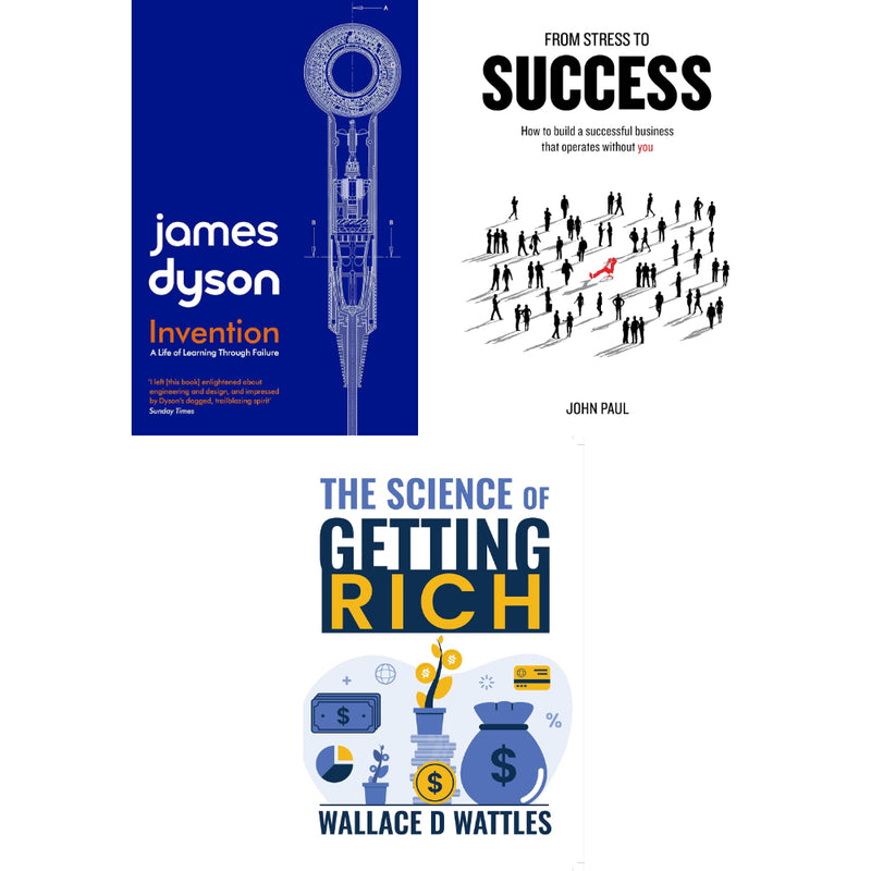 Invention: A Life of Learning through Failure, From Stress to Success, The Science of Getting Rich 3 Books Set - The Book Bundle