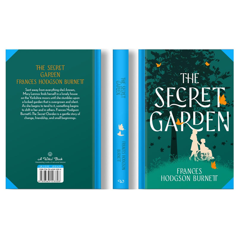 Hardcover of The Secret Garden Deluxe Sprayed Edge Edition by Frances Hodgson Burnett for ages 9-12, featuring a colorful illustrated cover.