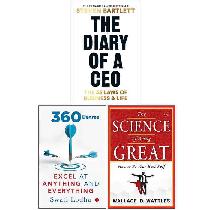 The Diary of a CEO, 360 Degree Excel at Anything and Everything & The Science of Being Great 3 Books Collection Set - The Book Bundle