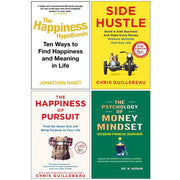Side Hustle, The Happiness of Pursuit, The Happiness Hypothesis & The Psychology of Money Mindset 4 Books Collection Set - The Book Bundle