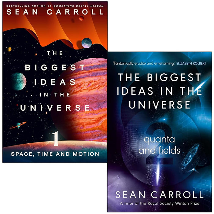 Sean Carroll The Biggest Ideas in the Universe Collection 2 Books Set (Space, Time and Motion & Quanta and Fields) - The Book Bundle