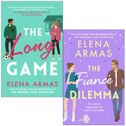 Set of two Elena Armas The Long Game Series 2 books, including The Long Game and The Fiance Dilemma, published by Simon & Schuster.