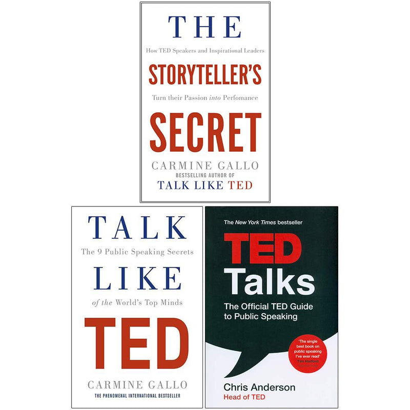 The Storyteller's Secret [Hardcover], Talk Like TED, TED Talks 3 Books Collection Set - The Book Bundle
