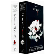 Crave and Crush books from Tracy Wolff's Crave Series collection set, Hodder Paperbacks, featuring cover art with dark and mysterious designs.