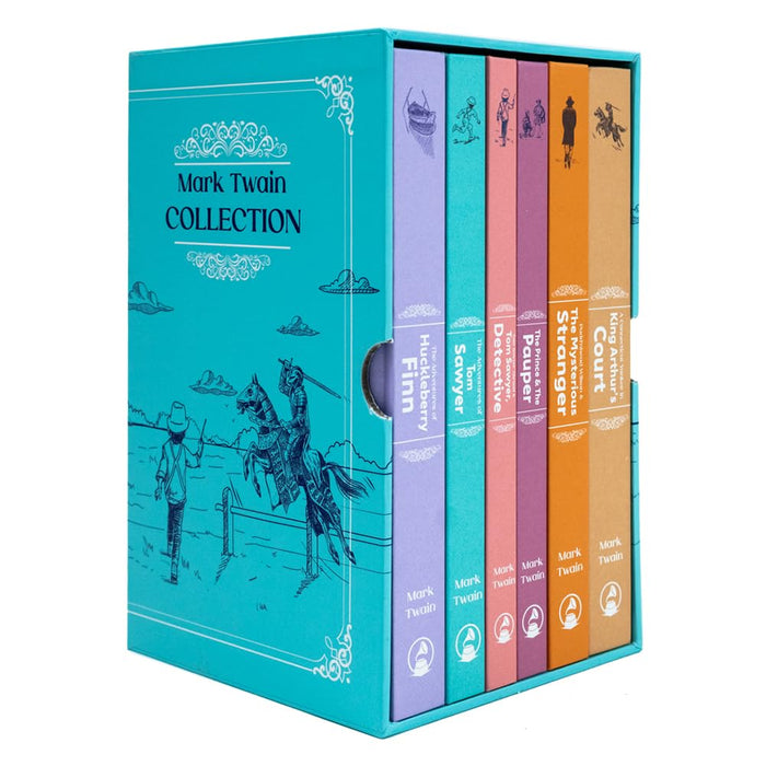 The Mark Twain 6 Book Hardback Collection: The Adventures of Tom Sawyer, The Prince & The Pauper, The Adventures of Huckleberry Finn - The Book Bundle