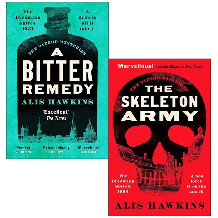 Alis Hawkins The Oxford Mysteries 2 Books Collection Set (A Bitter Remedy and The Skeleton Army) - The Book Bundle