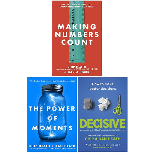 Making Numbers Count [Hardcover], The Power of Moments & Decisive How to Make Better Decisions Collection 3 Books Set - The Book Bundle