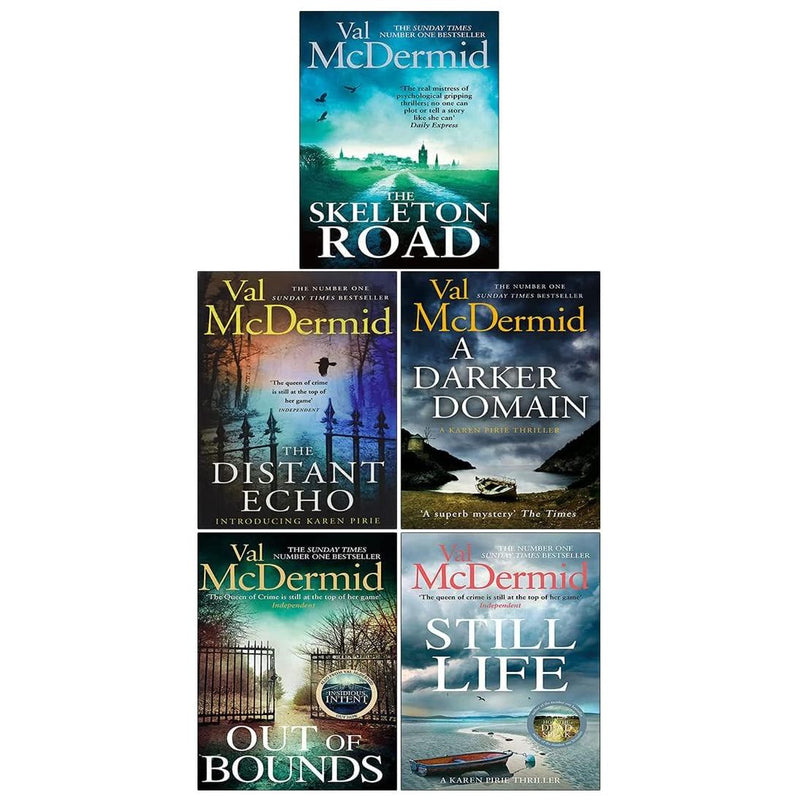Karen Pirie Series 5 Books Collection Set By Val Mcdermid (The Distant Echo, A Darker Domain, The Skeleton Road, Out of Bounds, Still Life) - The Book Bundle