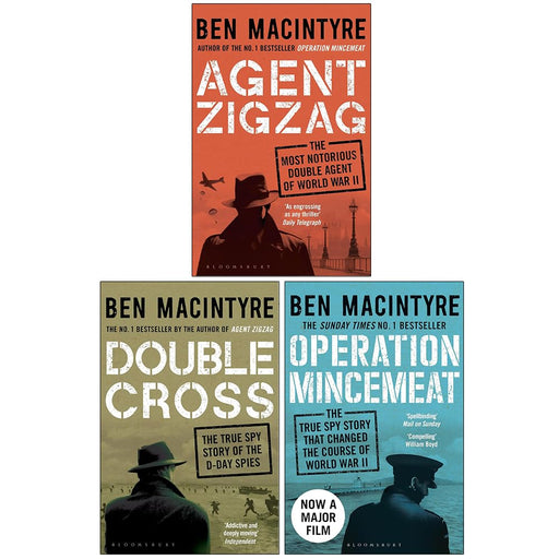 Ben Macintyre Collection 3 Books Set (Operation Mincemeat, Double Cross, Agent Zigzag) - The Book Bundle