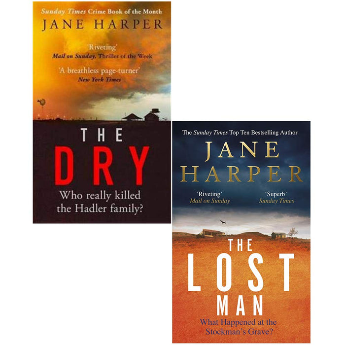 Jane Harper 2 Books Collection Set The Dry, The Lost Man - The Book Bundle