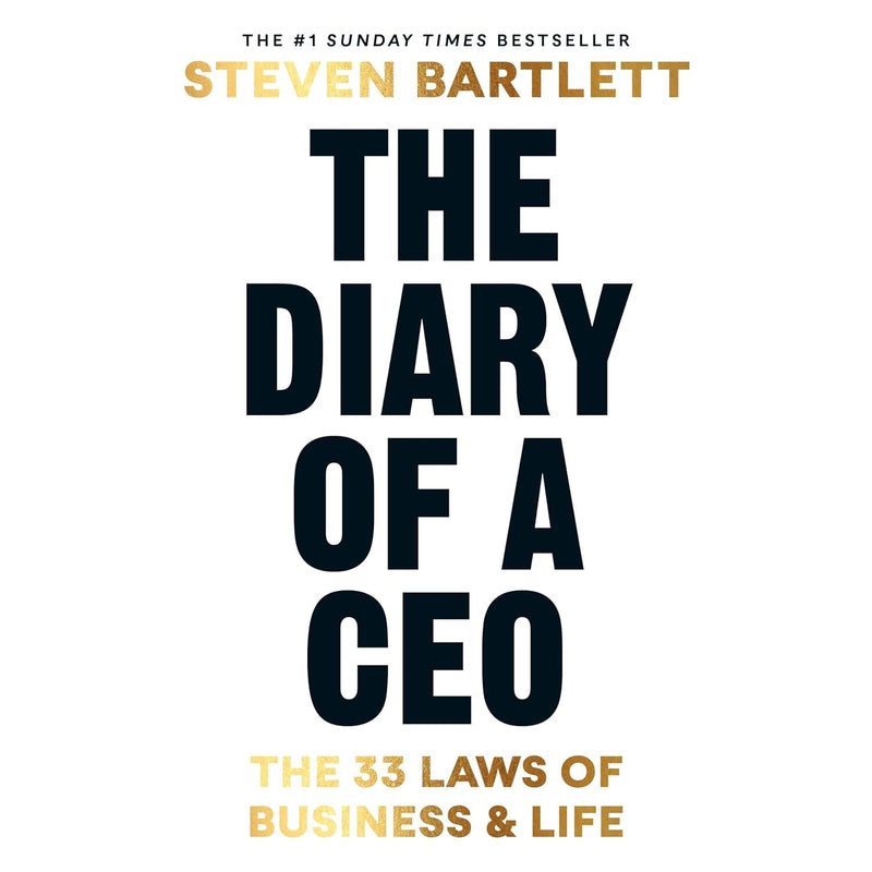 Paperback of The Diary of a CEO by Steven Bartlett, featuring cover art with the book's title and author's name.