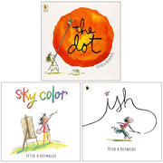 Peter H. Reynolds Creatrilogy Collection of three books: The Dot, Sky Color, and Ish by Walker Books and Candlewick Press.
