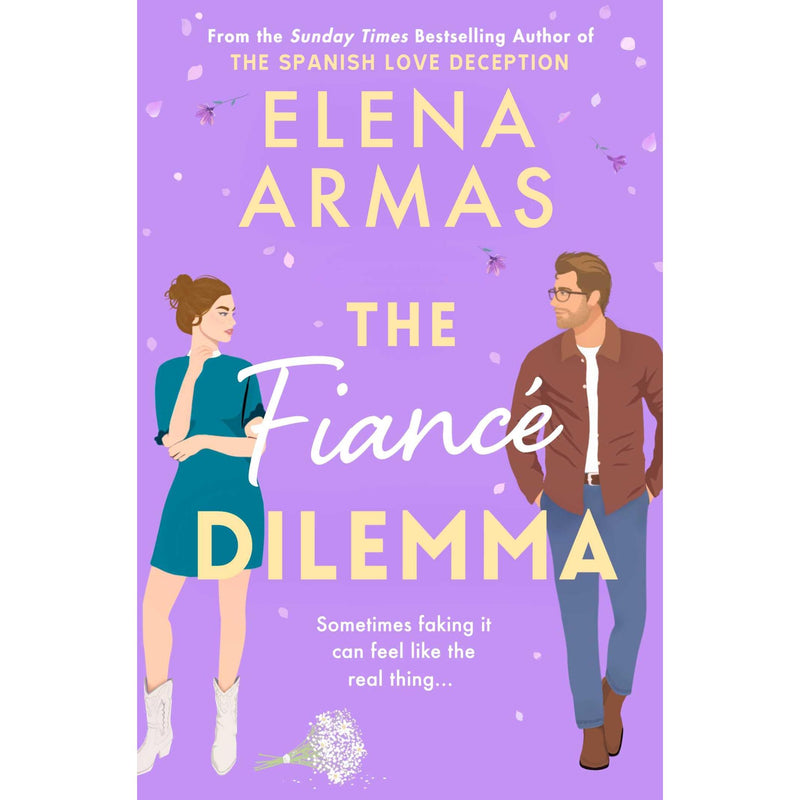 Paperback of The Fiance Dilemma fiction novel by Elena Armas, featuring cover art from Simon and Schuster UK.