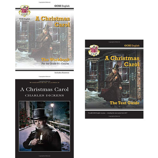 New grade 9-1 gcse english a christmas carol workbook 3 books collection set - The Book Bundle