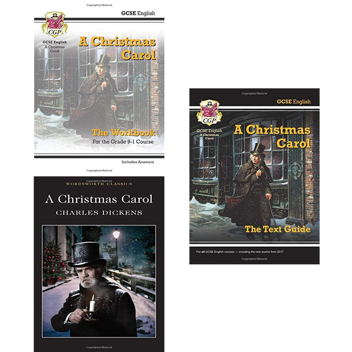 New grade 9-1 gcse english a christmas carol workbook 3 books collection set - The Book Bundle