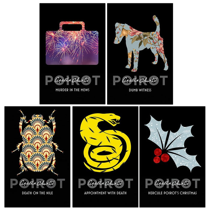 Hercule Poirot Series 5 Books Collection Set By Agatha Christie (Death on the Nile, Murder in the Mews, Appointment with Death, Hercule Poirot's Christmas, Dumb Witness) - The Book Bundle