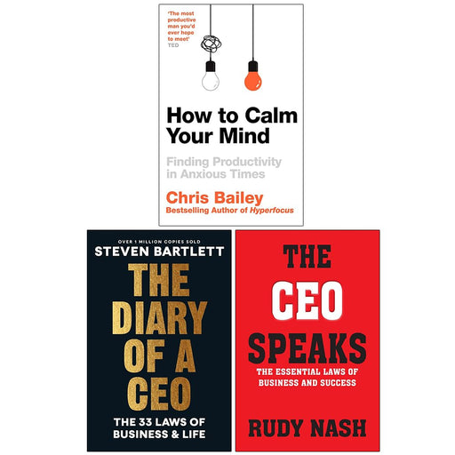 How to Calm Your Mind, The Diary of a CEO and The CEO Speaks 3 Books Collection Set - The Book Bundle