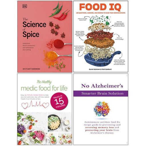 The Science of Spice, Food IQ, The Healthy Medic Food For Life, No Alzheimer's Smarter Brain Keto Solution 4 Books Collection Set - The Book Bundle