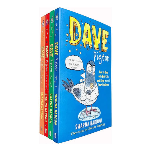 Dave Pigeon Collection 4 Books Set By Swapna Haddow (Dave Pigeon, Nuggets, Racer, Royal Coo!) - The Book Bundle