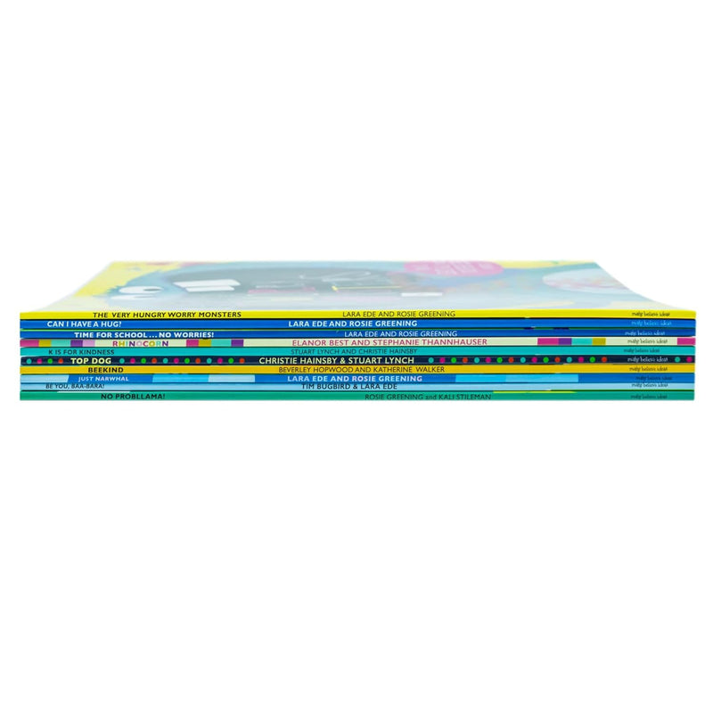 Set of ten children's books from The Very Hungry Worry Monster series by Rosie Greening and Lara Ede, focused on behavior and emotions.