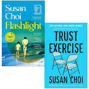 Vintage limited edition set of two paperback books by Susan Choi, featuring Flashlight and Trust in a collectible collection.