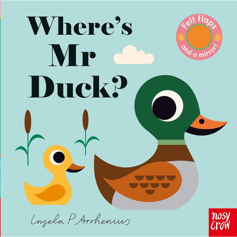 Felt Flaps Series 4 baby board books by Nosy Crow Ltd, featuring colorful illustrations by Ingela P Arrhenius for ages 0–2.