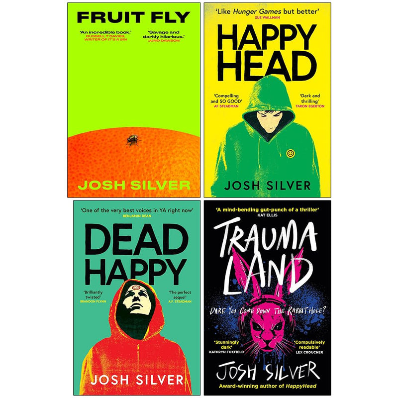 Fruit Fly & HappyHead & Dead Happy & Traumaland 4 Books Collection Set by Josh Silver - Fiction - Mixed Format