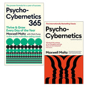 Two paperback Maxwell Maltz Psycho-Cybernetics books from Souvenir Press Ltd, featuring covers and spine details.