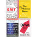 Grit: The Power of Passion and Perseverance, The Confidence Game, Billion Dollar Whale, Drive Daniel H Pink 4 Books Collection Set - The Book Bundle