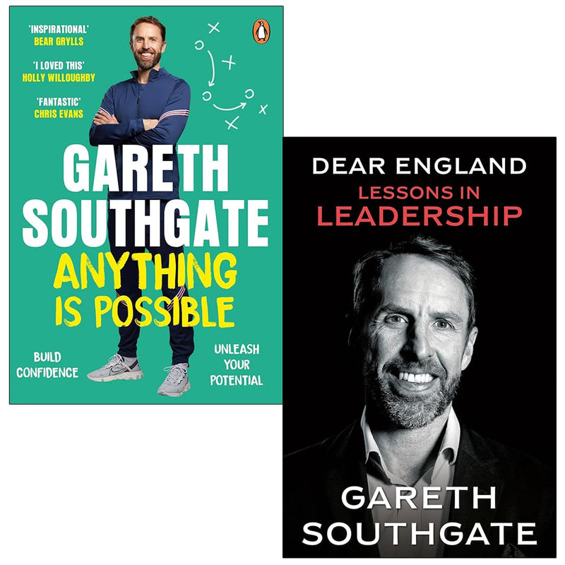 Gareth Southgate 2 Books Collection Set (Anything is Possible(HB) & Dear England Lessons in Leadership) - The Book Bundle