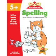 Age 5+ Key Skills Help With Homework 5 Books Collection Set with Stickers (Maths, Handwriting, Adding & Subtracting, Spelling, Reading & Writing) - The Book Bundle