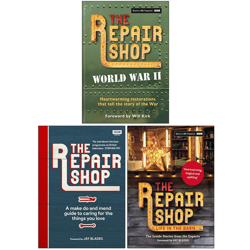 The Repair Shop Collection 3 Books Set By Jayne Dowle, Karen Farrington (The Repair Shop: World War II, The Repair Shop: A Make Do and Mend Handbook and The Repair Shop: LIFE IN THE BARN) - The Book Bundle