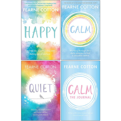 Fearne Cotton 4 Book Set Collection - Happy, Calm, Calm The Journal, Quiet (Hardback) - The Book Bundle