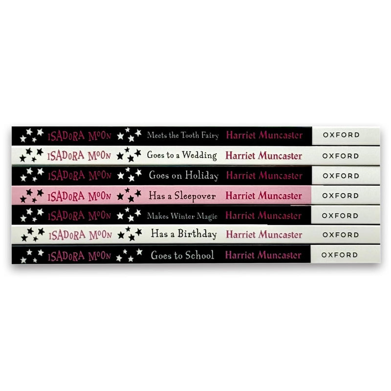 Isadora Moon by Harriet Muncaster 7 Books Collection Set (Isadora Moon Goes on Holiday, Has a Birthday, Has a Sleepover, Makes Winter Magic, Goes to School, Goes to a Wedding and Meets the Tooth Fairy)