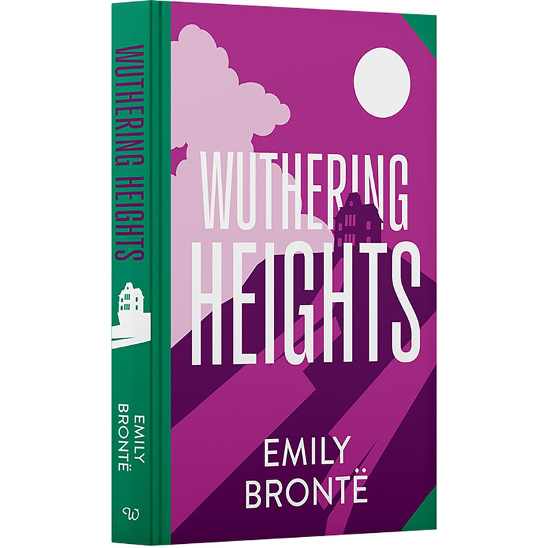 Open edition of Wuthering Heights novel by Emily Bronte, with sprayed edge design, published by Wilco International LLP.