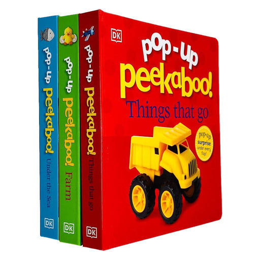 Pop-Up Peekaboo! 3 Books Collection Set By DK  (Pop-Up Peekaboo! Things That Go, Sea, Farm) - The Book Bundle