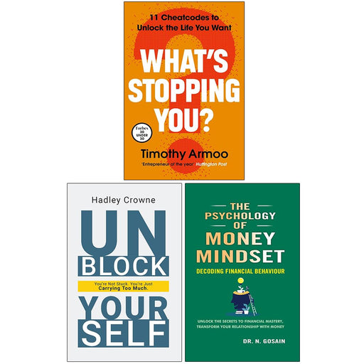 What’s Stopping You,Unblock Yourself ,Psychology of Money 3 Books Collection Set - The Book Bundle