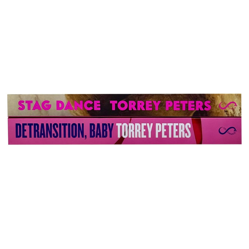 Detransition Baby and Stag Dance paperback book set by Torrey Peters, featuring fiction titles in a Serpent's Tail collection.