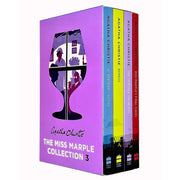 Four Agatha Christie Miss Marple mystery books from the Harper Collins collection, featuring classic detective stories by Agatha Christie.