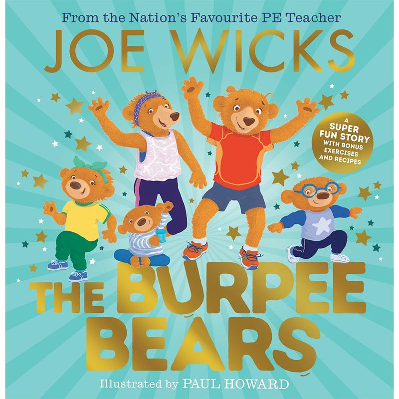 Joe Wicks Collection 2 children's books set featuring A Christmas Adventure and The Burpee Bears for ages 3–5.