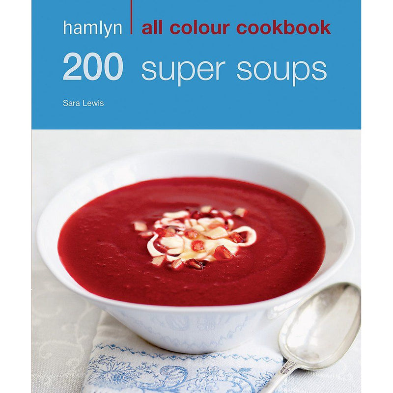 Set of three soup maker books by Iota, Sara Lewis, and Paul Brodel, featuring soup recipes and slow cooker tips, paperback format.