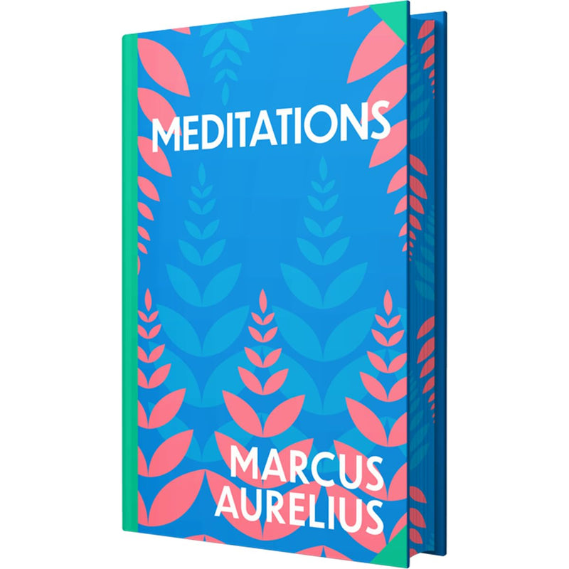 Meditations book by Marcus Aurelius, Wilco International LLP, featuring sprayed edge design and classic hardcover style.