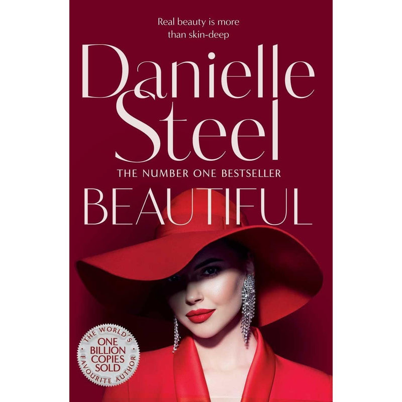 Three Danielle Steel books in a collection set, including Suspects, Beautiful, and The Challenge, displayed on a pan.