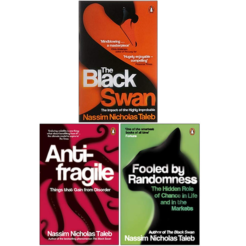 The Black Swan, Antifragile, Fooled by Randomness 3 Books Collection Set by Nassim Taleb - Non Fiction - Mixed Format