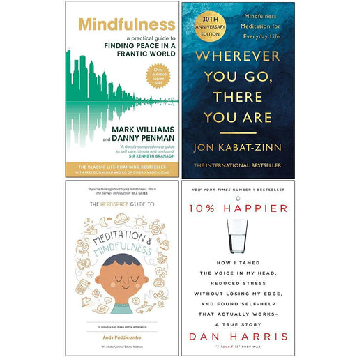 Mindfulness, Wherever You, The Headspace, 10% Happier 4 Books Collection Set - The Book Bundle