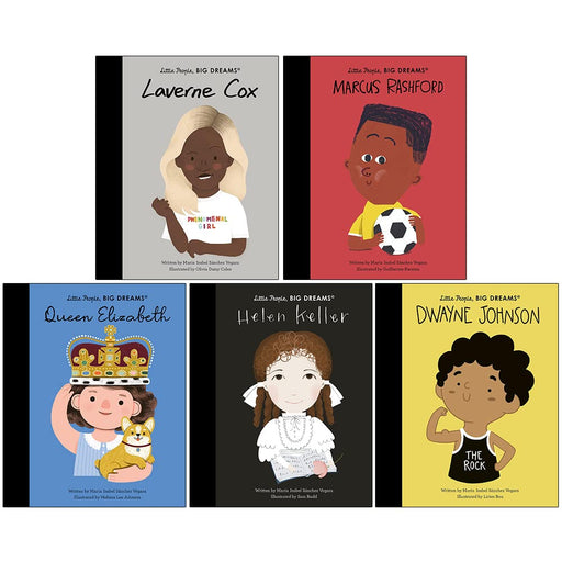 Little People Big Dreams Series 18 Collection Books Set Book 86 To 90 (Laverne Cox, Marcus Rashford) - The Book Bundle