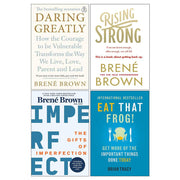 Daring Greatly, Rising Strong, Gifts Of Imperfection, Eat That Frog 4 Books Collection Set - The Book Bundle