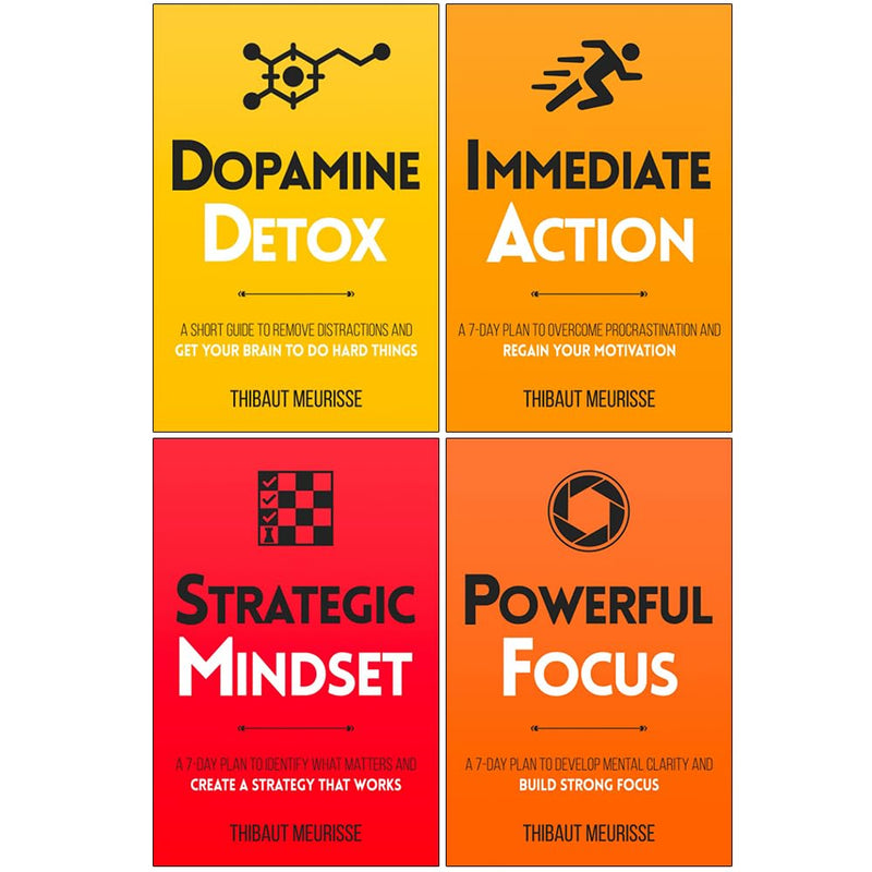Thibaut Meurisse Productivity Series Collection 4 Books Set (Dopamine Detox) - The Book Bundle