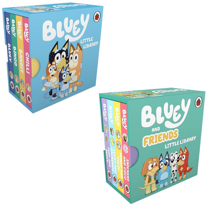 Bluey Little Library & Bluey and Friends Little Library 8 Books Collection Set - The Book Bundle